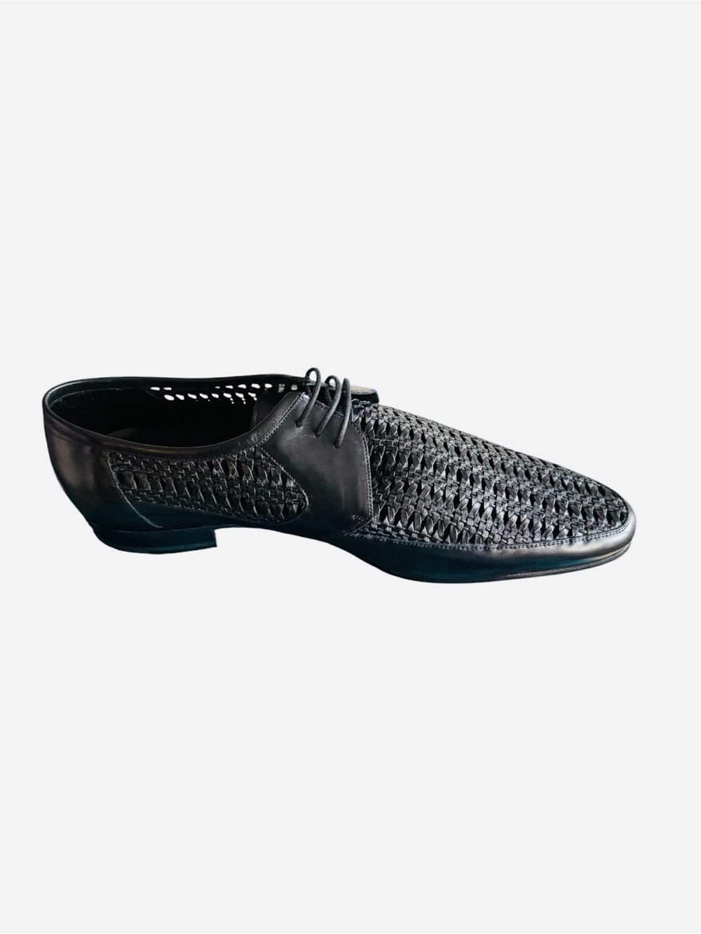 Saint Laurent Black Leather Braided Derby Spring/Summer 2013 EU45/US12 (NEW) - Picture 4 of 12